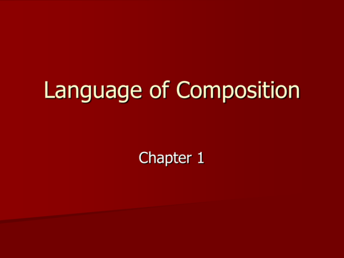 Language of composition 3rd edition