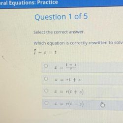 Which equation is correctly rewritten to solve for x