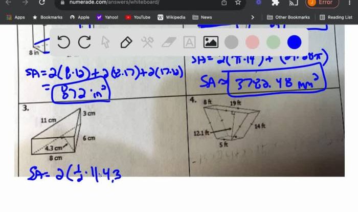 Unit 11 volume and surface area homework 4 answer key